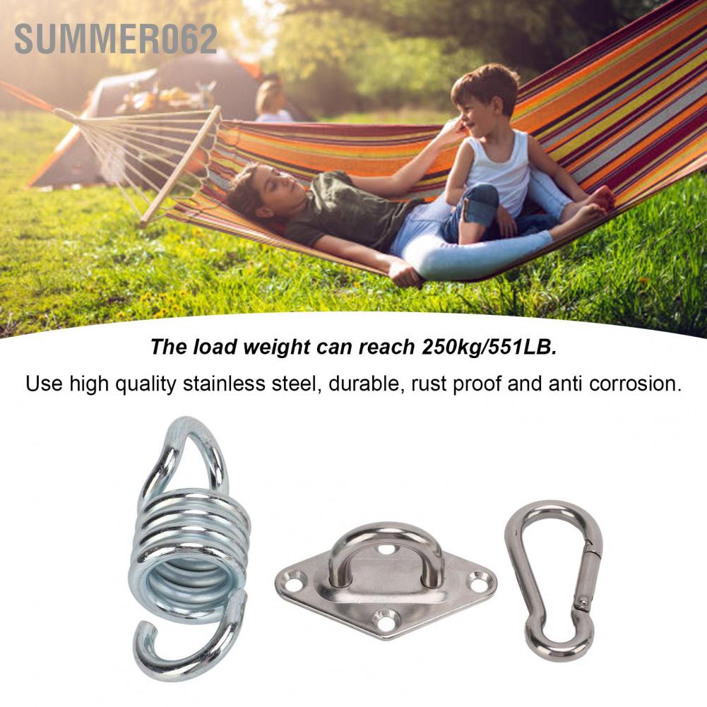 Summer062 551LB Load Capacity Hammock Chair Hanging Kit Stainless Steel Spring Swivel Hook and Ceiling Mount
