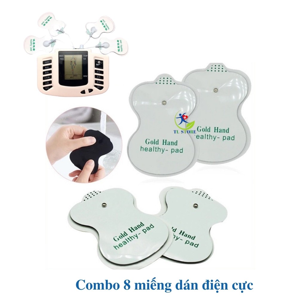 Máy massage body bằng công nghệ xung điện với 16 miếng dán silicon và dép massage cao cấp