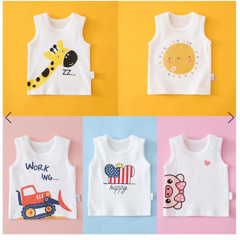 Áo ba lỗ áo phông cộc tay cho bé vải cotton hàng minkymom bao chất vải rất mềm co giãn 4 chiều thấm hút mồ hôi tuyệt đối