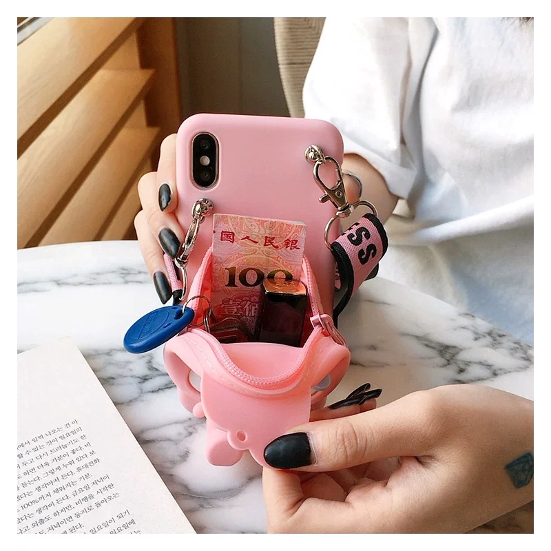 Samsung Galaxy A5 2017 A6 A7 A8 A9 2018 Pink Melody Phone case with sling