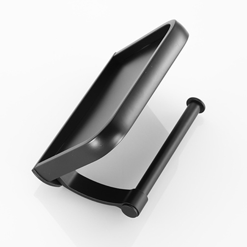 Giá Đỡ Cuộn Giấy Vệ Sinh Gắn Tường Bằng Nhôm Kèm Khay Đựng Tiện Dụng Cho Nhà Bếp / Phòng Tắm