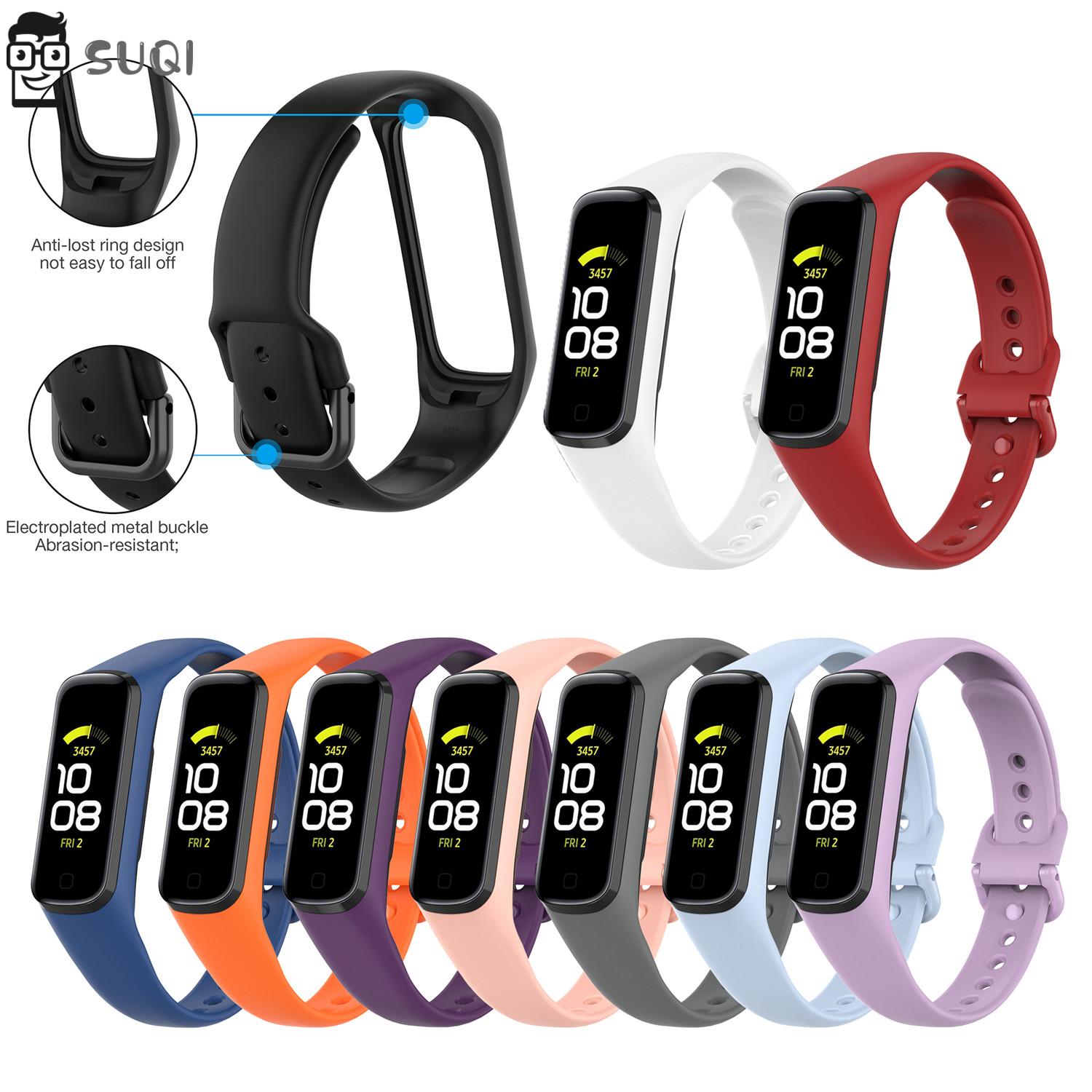 Dây Đeo Thay Thế Chất Liệu Silicon Mềm Khóa Kim Loại Cho Samsung Galaxy Fit 2 Sm-r220