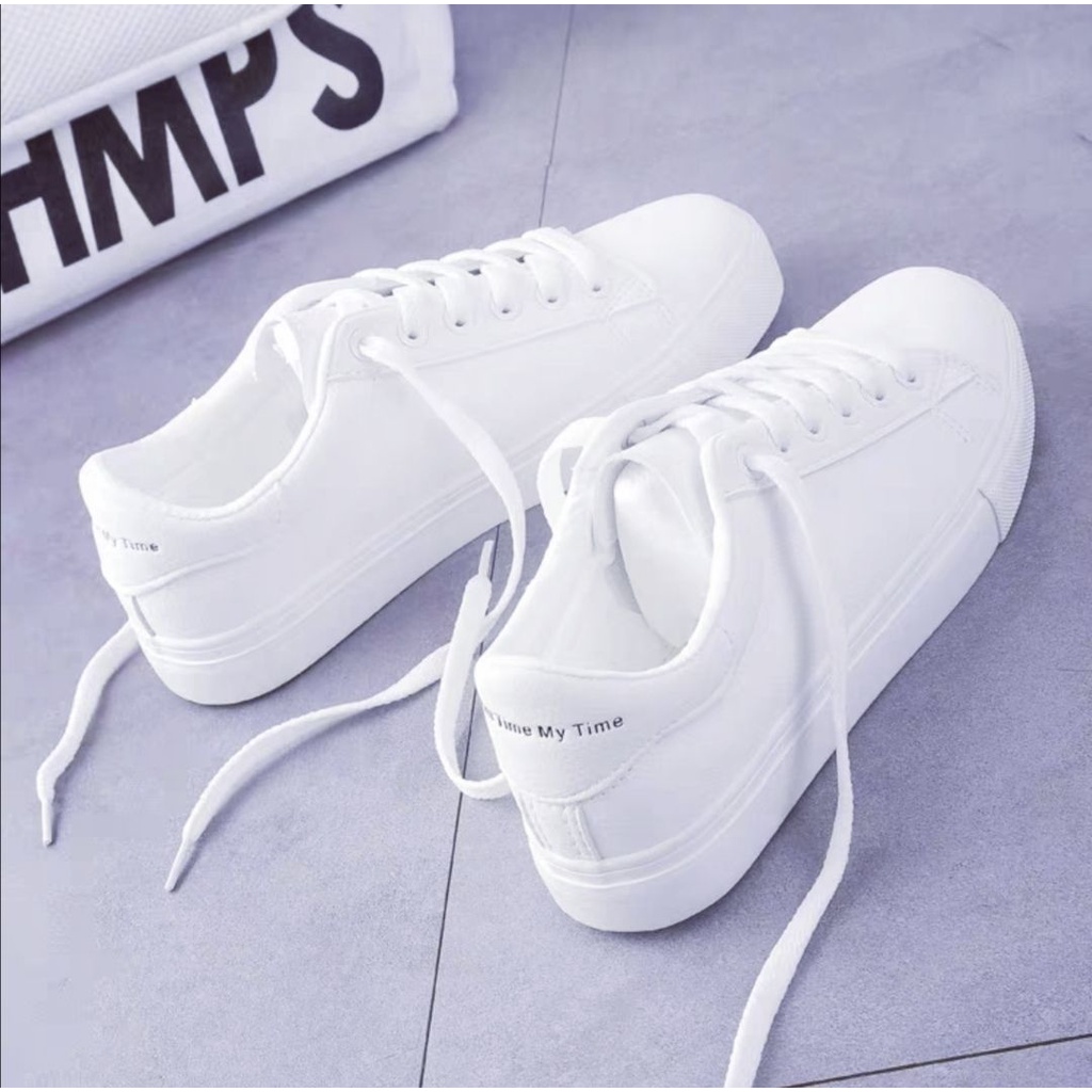 Chzk giày trắng mới, giày thể thao đáy phẳng sinh viên - ảnh sản phẩm 7