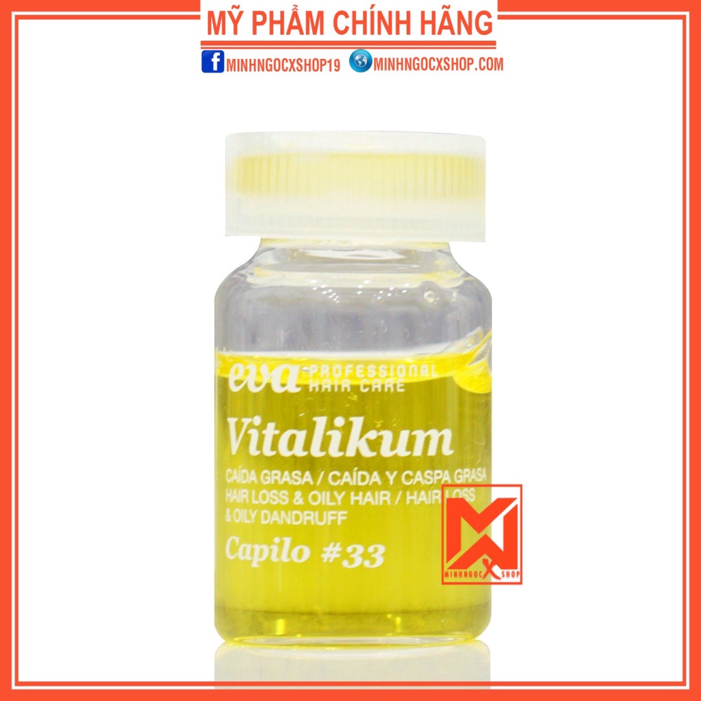 Tinh Chất Chống Rụng Tóc Kinh Niên, Kích Mọc Tóc Cho Da Đầu Dầu, Gàu Eva Capilo Lotion Vitalikum Hộp 10X7ml