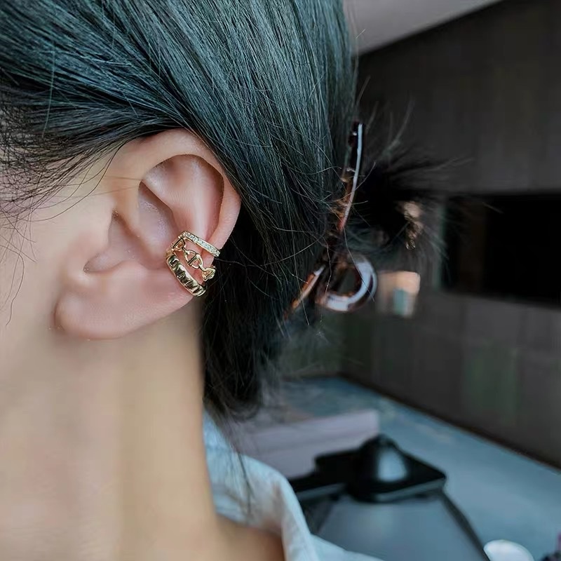 Khuyên tai kẹp không bấm lỗ 3 vòng cá tính Sully Accessories (1 chiếc)
