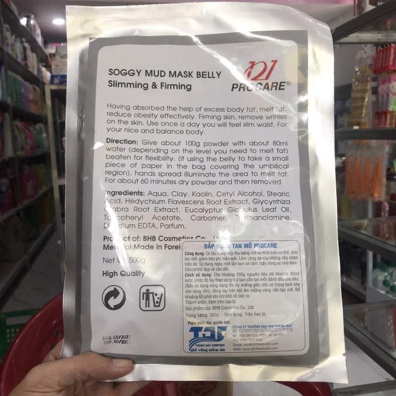 Bột đắp tan mỡ Procare 500g