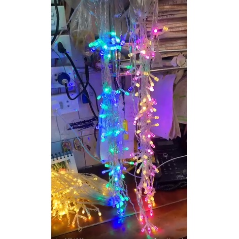 💥Mẫu mới 2023 💥Đèn Nháy Rủ 12m 40 sợi BÓNG TO ,Đèn Led Mành Rủ 12m 40 Sợi trang trí lễ hội, quán cafe