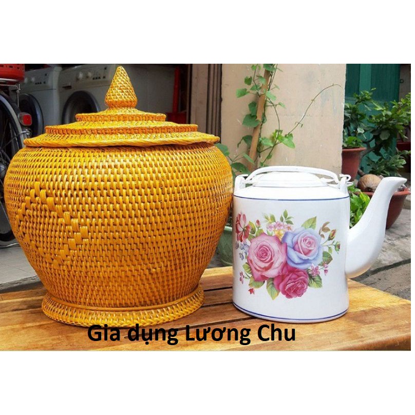 Giỏ ủ trà,giỏ tích giữ nhiệt 1.5L-ấm tích bát tràng