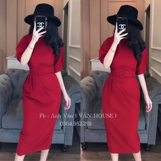 Váy vạt chéo đai Lưng