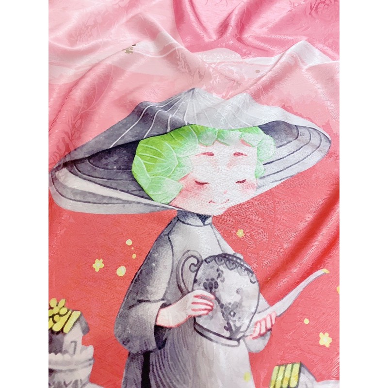 Vải vân hoa hồng - khoang 2,2m