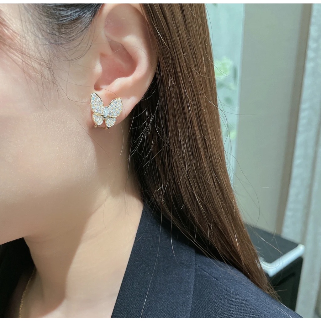 Bông Tai Mạ Bạc 925 Hình Bướm Thời Trang Cho Nữ
