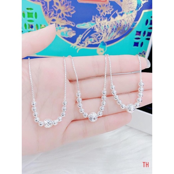 DÂY CHUYỀN BI CHO NỮ BẠC TA DÀY DẶN