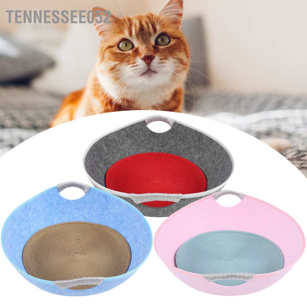 Rổ nằm có đệm tròn cho mèo bằng vải bốn mùa phổ biến