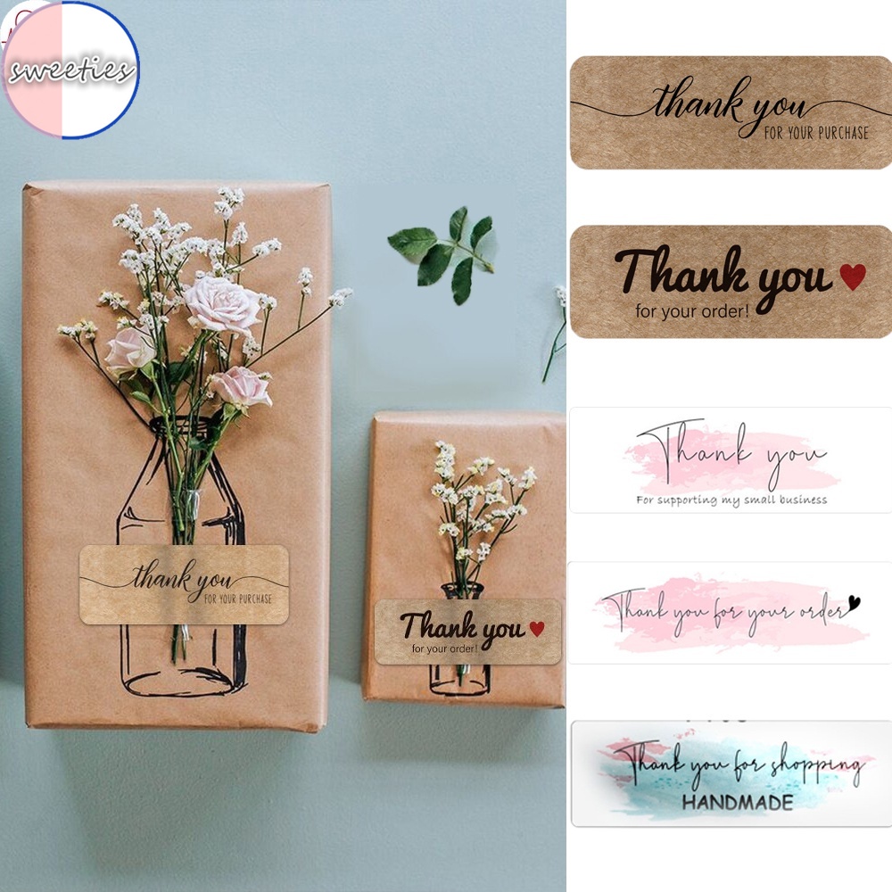 Cuộn 120 Miếng Dán In Chữ Thank you for your order