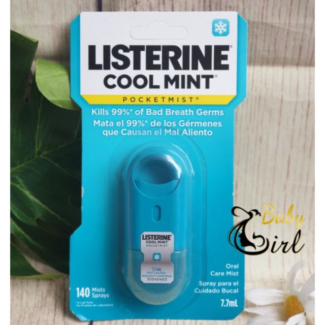 Xịt sát khuẩn miệng Listerine [xịt được 140 lần]