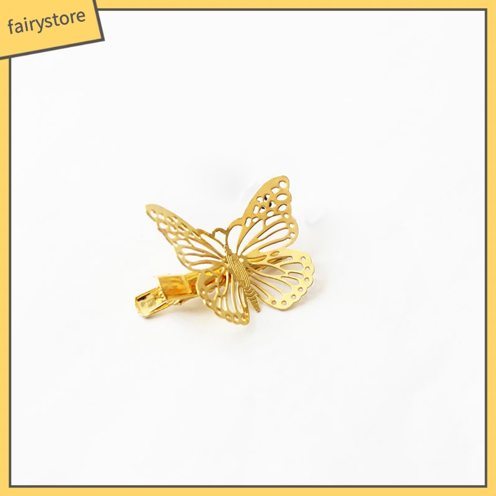 Kẹp tóc kim loại hình bướm bắt mắt thời trang cổ điển