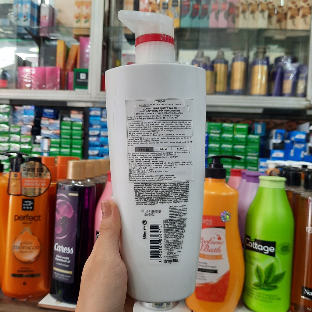 Dầu gội phục hồi tóc hư tổn L'oréal Paris Elseve total repair 650g