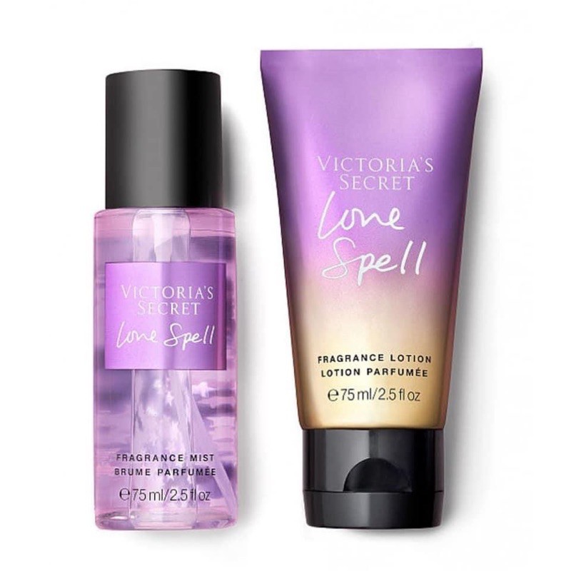 Bộ set 2 chai Dưỡng thể (Lotion) và xịt thơm cơ thể (Mist) Victoria’s Secret (hàng Mỹ)