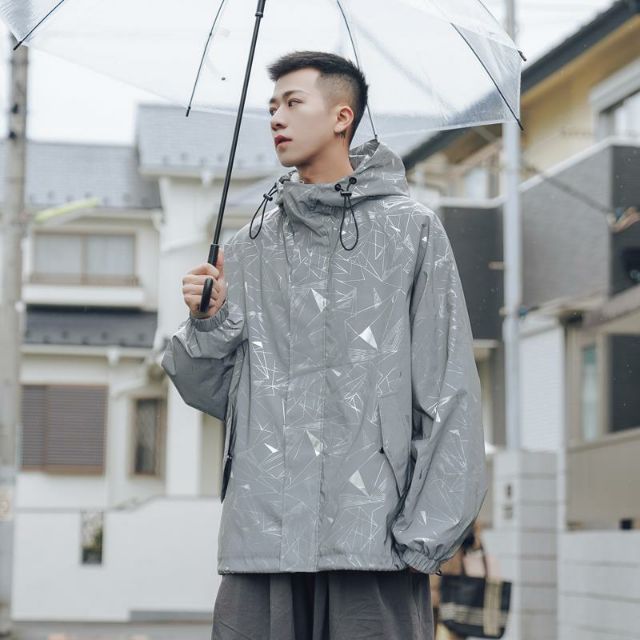 💥SIÊU PHẨM💥  Áo khoác gió thu đông unisex họa tiết kỷ hà phản quang 2 kiểu cực chất