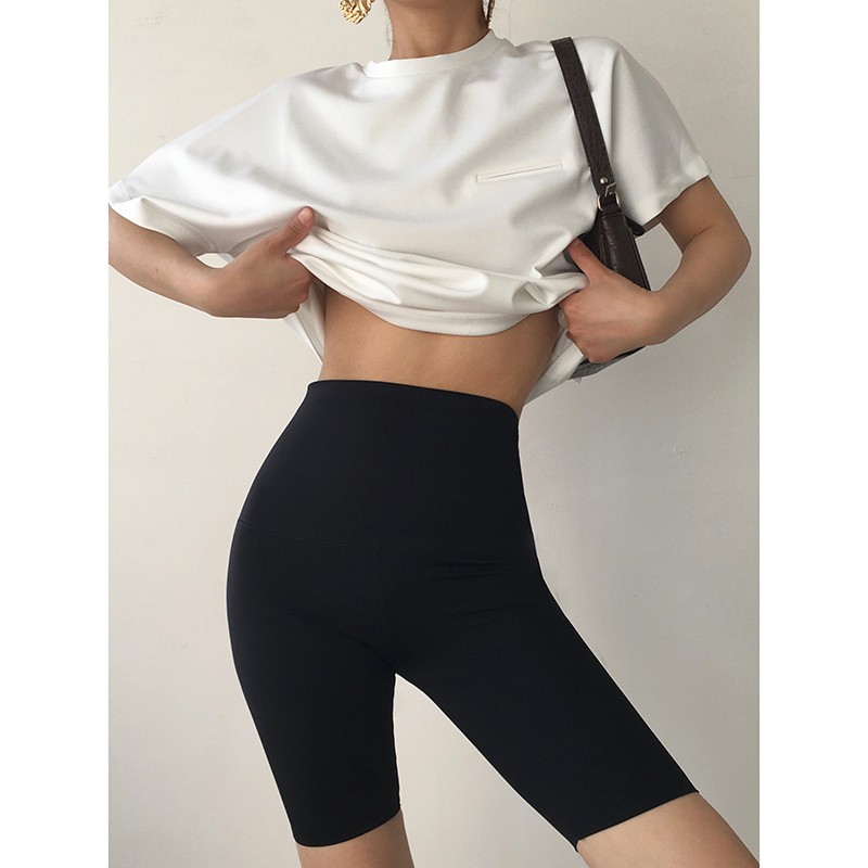 Quần legging nữ lửng quần legging ngố nâng mông cạp chun vải thun co giãn 4 chiều dáng ôm Q04