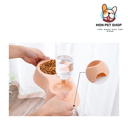 Freeship Bát đôi đựng thức ăn nước uống tự động cho chó mèo, Khay đựng thức ăn cho thú cưng - 𝐌𝐨𝐧𝐏𝐞𝐭𝐒𝐡𝐨𝐩