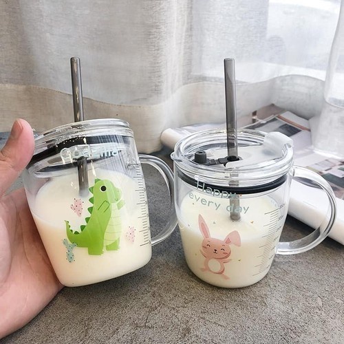 CỐC TRÀ SỮA THỦY TINH CHIA VẠCH 350ML