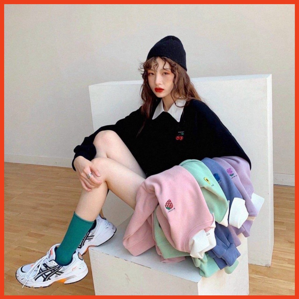 🌈𝗡𝗘𝗪 𝗔𝗥𝗥𝗜𝗩𝗔𝗟💢 Áo Khoác SWEATER Nỉ Cổ Sơmi
