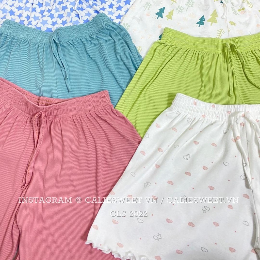Quần ngủ nữ Caliesweet quần đùi nữ chất thun co giãn CLS027
