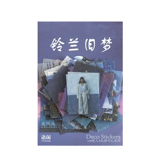 Set 100 miếng giấy dán trang trí sổ tay phong cách Retro