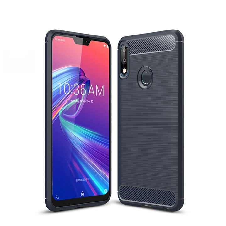 [New] Ốp lưng chống sốc Asus Zenfone Max Pro M2 ZB631KL Rugger Armor vân sợi Carbon