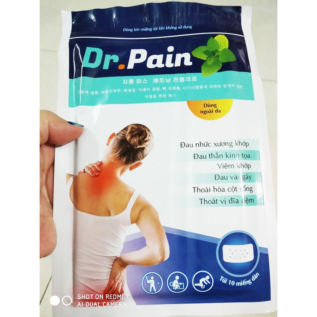 Miếng dán giảm đau Dr Pain - hộp 50 miếng