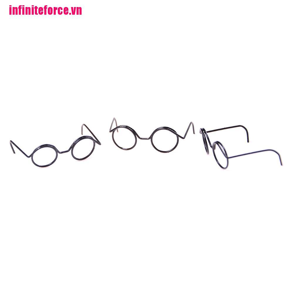 Bộ 2 Mắt Kính Gọng Tròn Đáng Yêu Cho Búp Bê Tỉ Lệ 1 / 6