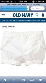 Combo 2 quần short old Navy