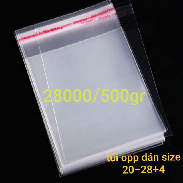 Túi opp dán size 20-28+4
