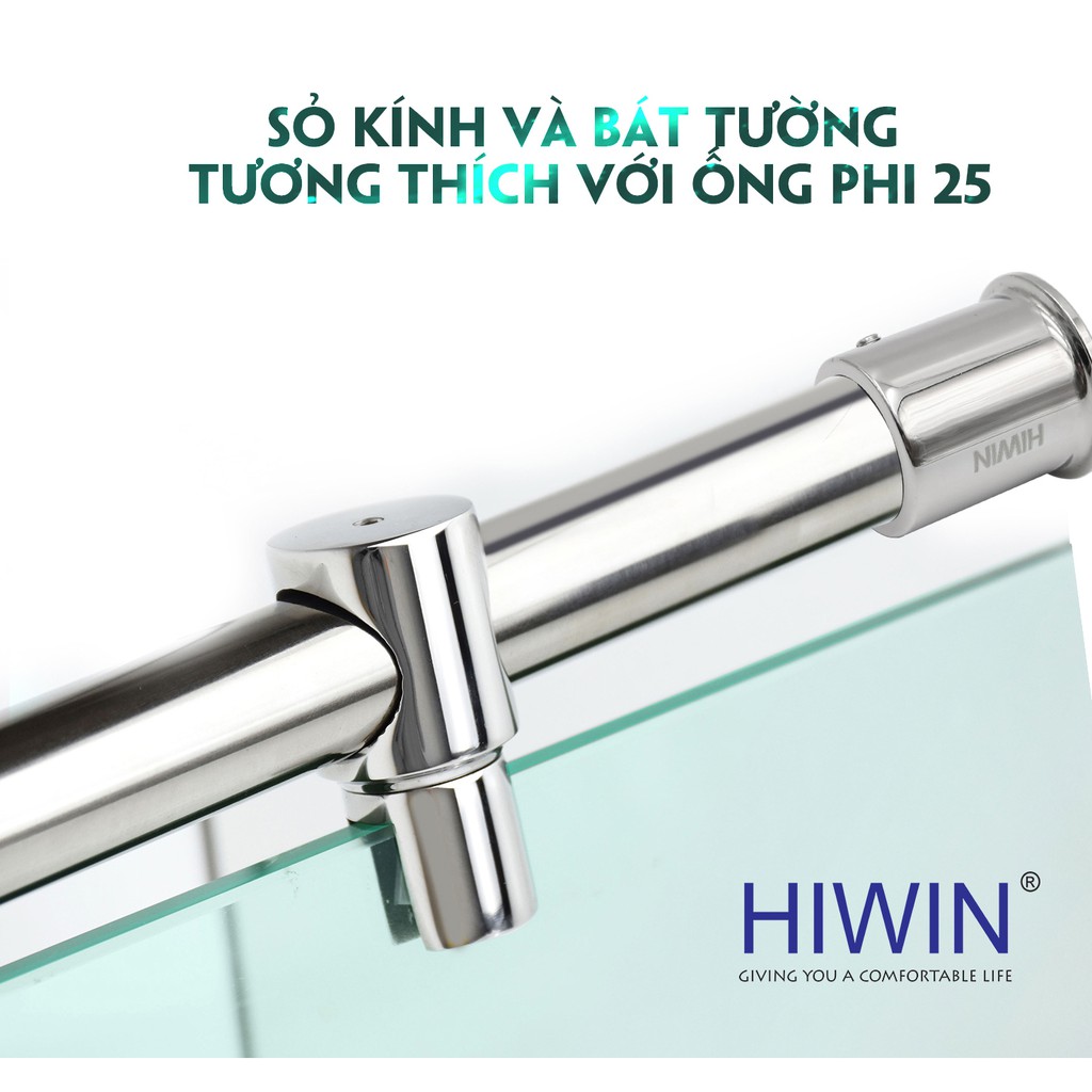 Bộ phụ kiện cabin tắm kết cấu 180 độ chất liệu inox 304 mặt gương Hiwin PKF-180