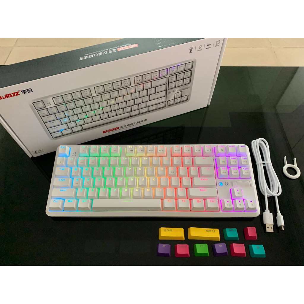 [Mã 66ELHASALE hoàn 7% đơn 500K] Bàn Phím Cơ Bluetooth Ajazz K870T RGB - Bảo hành 24 Tháng - Sản phẩm Chính Hãng