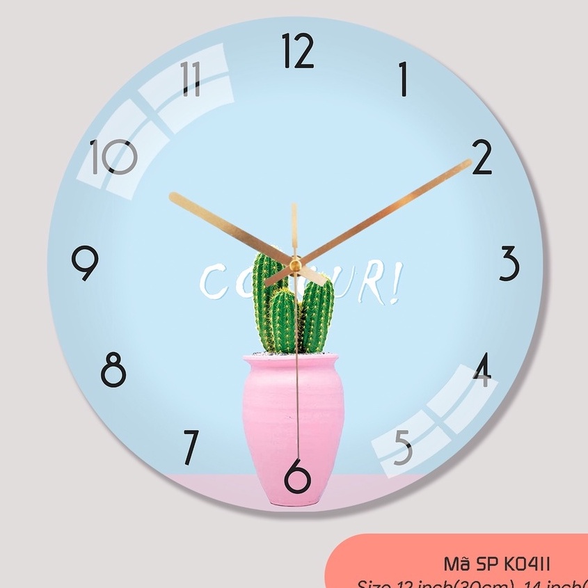 Đồng Hồ Treo Tường, Đồng Hồ Để Bàn Siêu Xinh, Nhiều Kích Thước, Chất Liệu Thủy Tinh Sang Trọng, Kim Trôi Không Tiếng Ồn