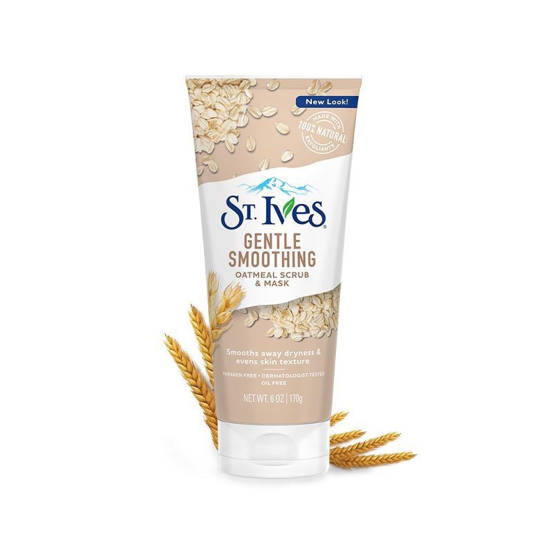 Sữa rửa mặt Tẩy tế bào chết lúa mạch STIVES Gentle Smoothing Oatmeal Scrub 170gr - [St.Ives - Hàng USA]