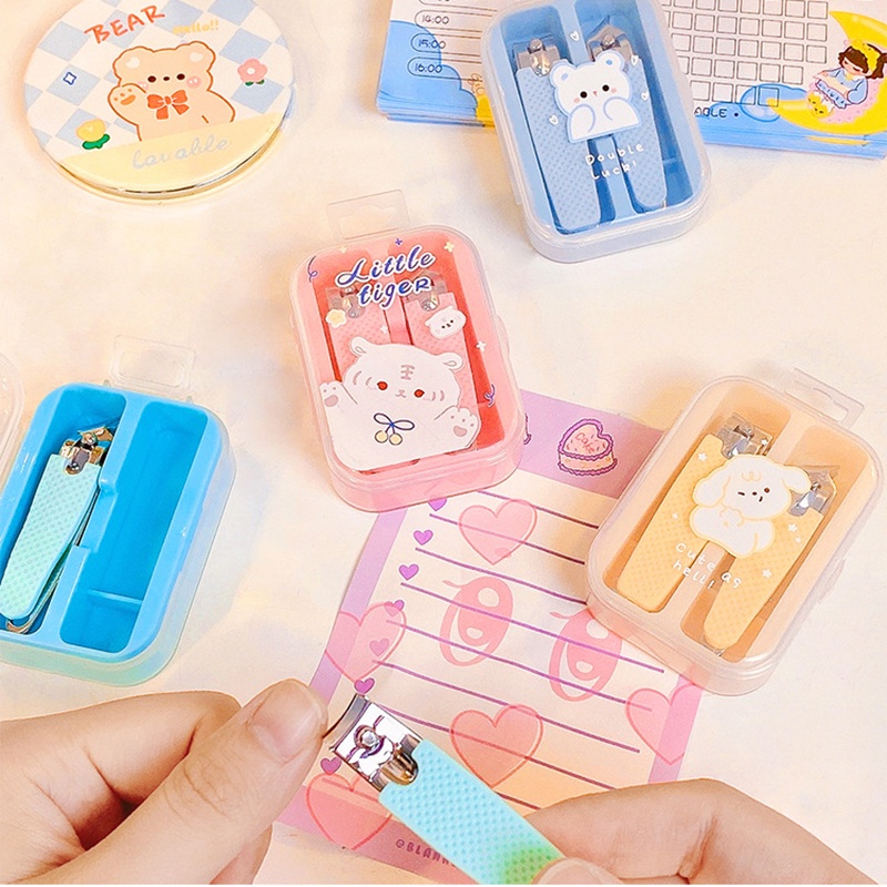 Bộ Kềm Cắt Móng Tay Đa Năng Họa Tiết Hoạt Hình Dễ Thương