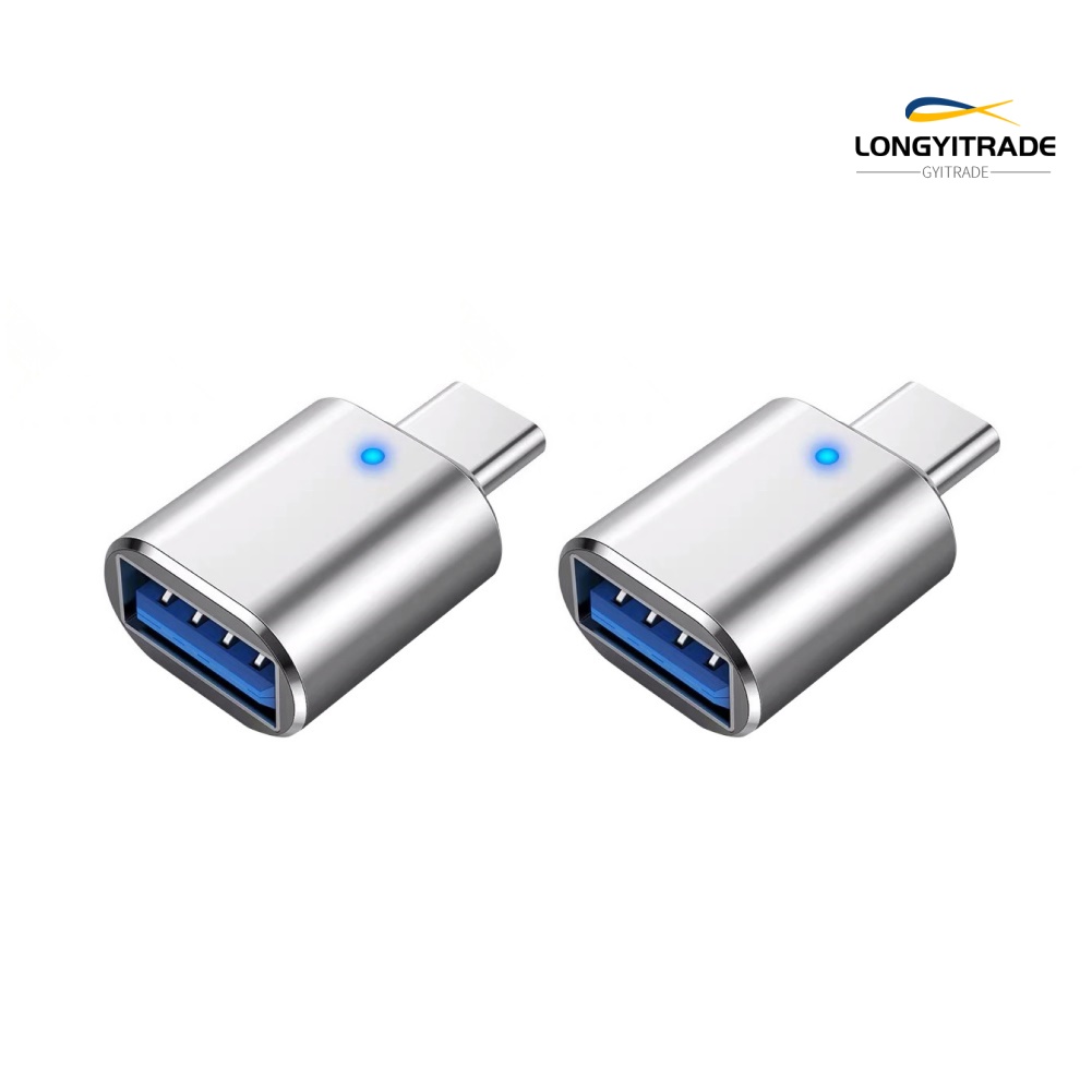 Set 2 Đầu Chuyển Đổi Từ Cổng Usb Sang Giác Cắm Type-C Tiện Dụng Điện Thoại