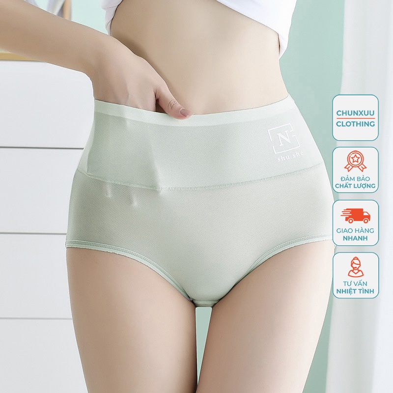 Quần lót nữ Cotton lạnh cao cấp cạp cao siêu mỏng mát co dãn thoáng khí - Chunxuu QC111