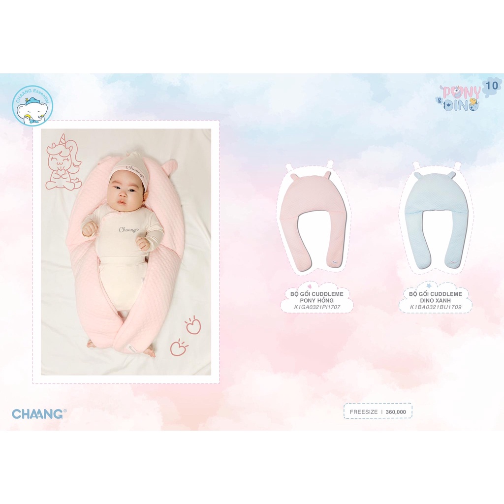 Chaang Bộ gối Cuddleme cho bé Pony Dino AW2021D13