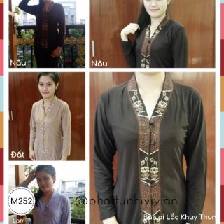 Đồ lam mặc đi chùa - Bà lai lắc khuy  [Hình thật 100%]