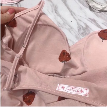 Bộ Đồ Ngủ Dây Đeo Mùa Hè Dâu Tây Xinh - Váy Mặc Nhà Dáng Hàn Quốc Có Mút Ngực BĐN01 | BigBuy360 - bigbuy360.vn