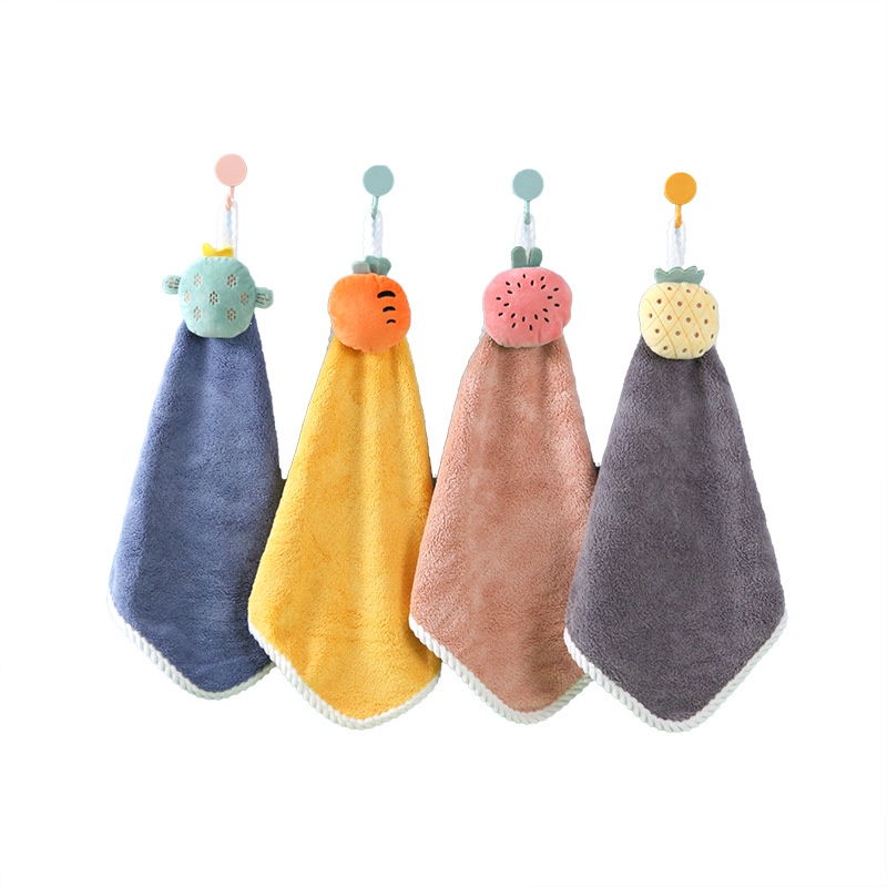 Khăn Lau Tay Mini Treo Tường Kèm Gấu Bông Mini Khăn Gấu Cute Tặng Noel Khăn Tay Siêu Thấm Tiện Lợi Họa Tiết Dễ Thương