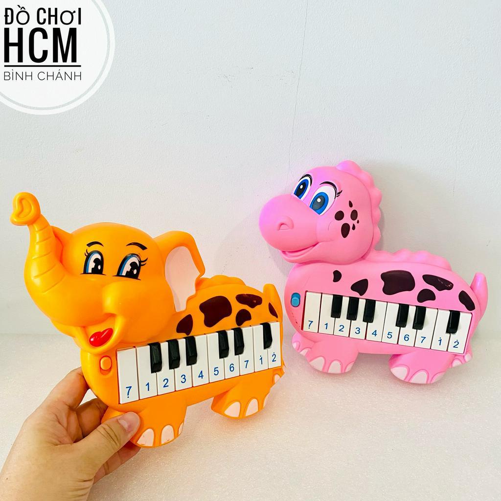 Đồ chơi trẻ em đàn piano hình động vật, khủng long, voi, hà mã dành cho bé thích âm nhạc, học đánh đàn 168G