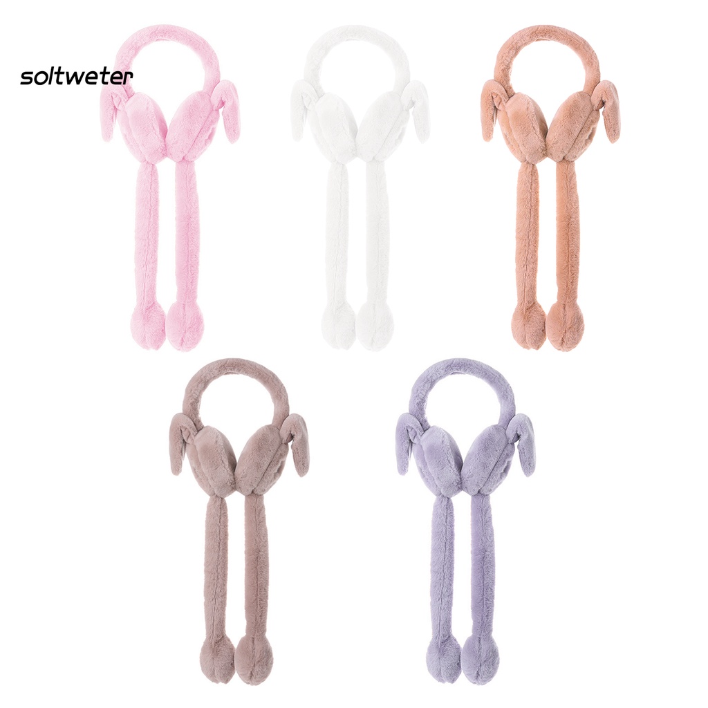 Chụp tai giữ ấm dày dặn thoáng khí hình tai thỏ dễ thương