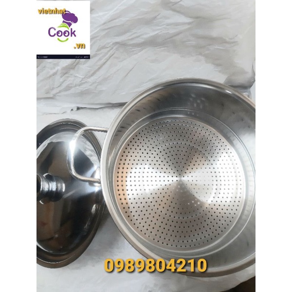 Ngăn xưng hấp inox Viet Cook,xửng hấp xôi ,đồ xôi bánh... inox size ,28, 30,32( CHÍNH HÃNG VN)