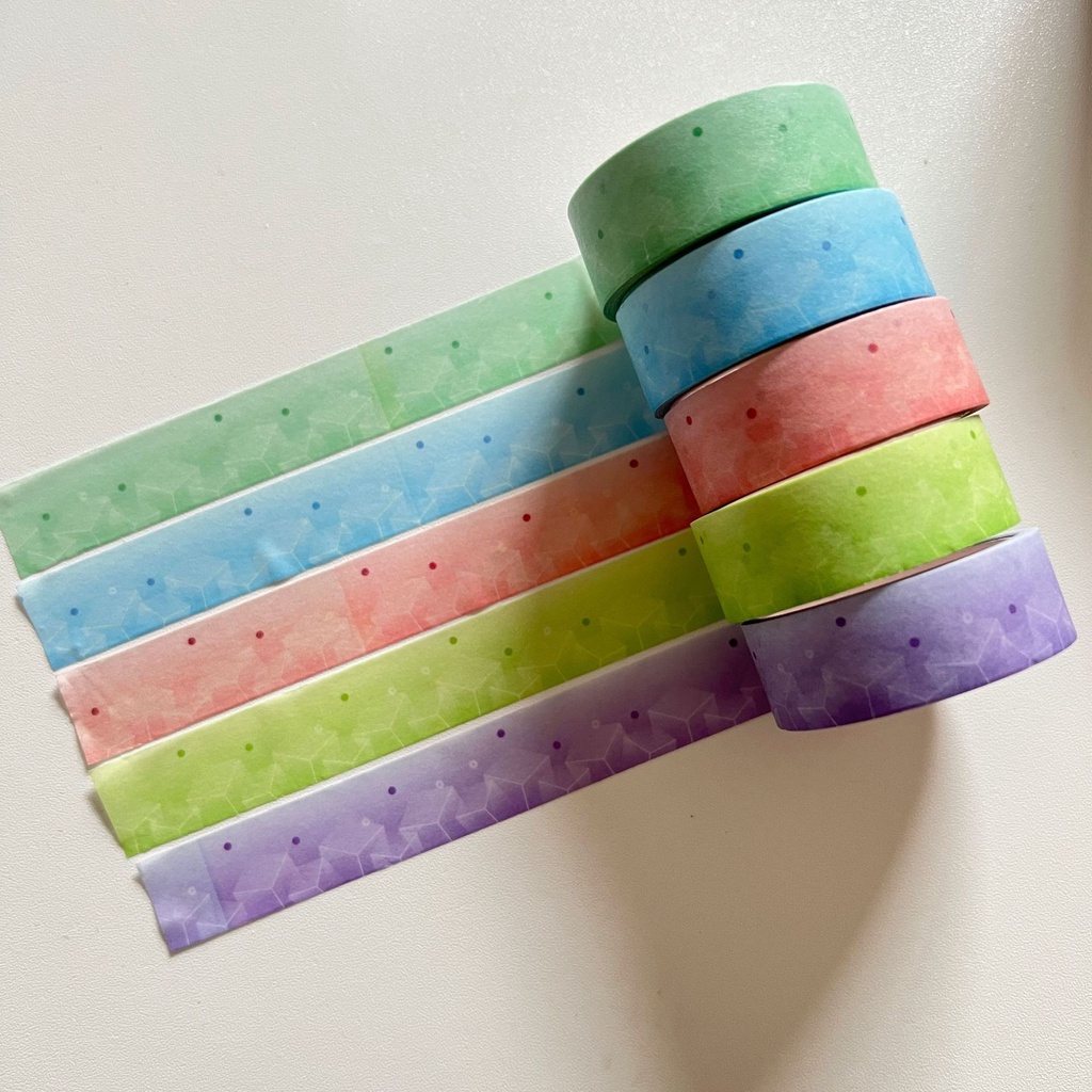 Nhãn Dán Trang Trí Kiểu Hàn Quốc Hình Vuông/Ngôi Sao/Hình Vuông/Băng Keo/Thẻ Trang Trí DIY