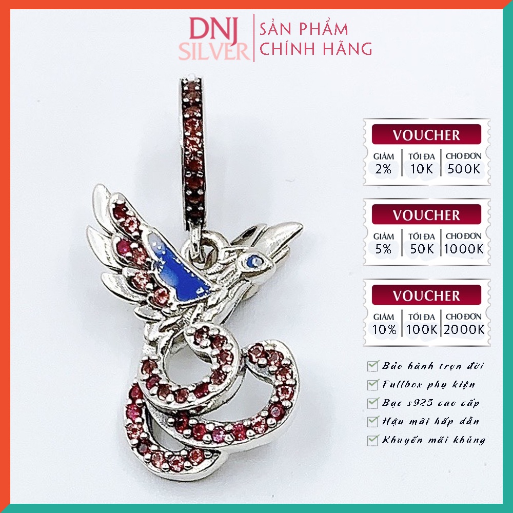 [Hàng cao cấp] Vòng tay bạc 925 cao cấp dành cho nữ - Vòng tay charm bạc Phượng hoàng kiêu hãnh và tự hào - DNB013